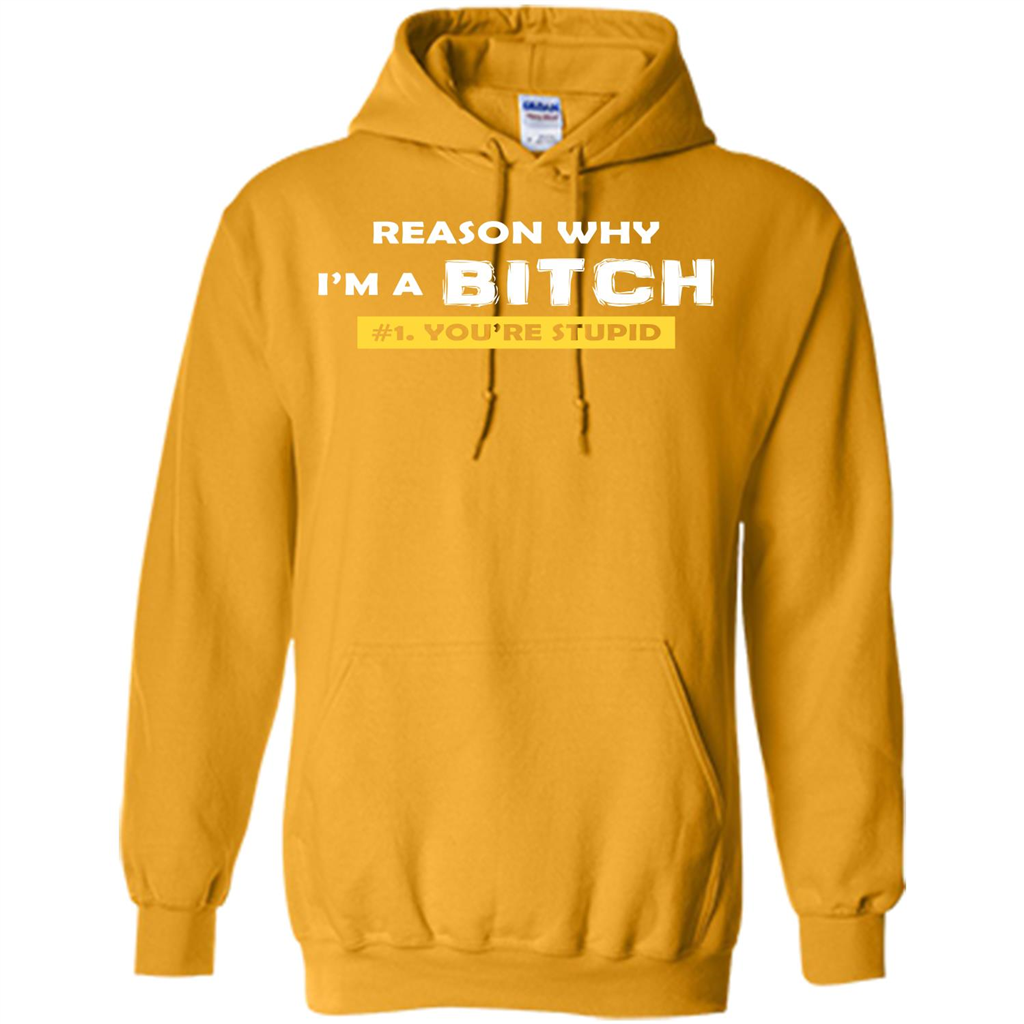 Funny T-shirt Reason Why I'm A Bitch, You're Stupid Gold
