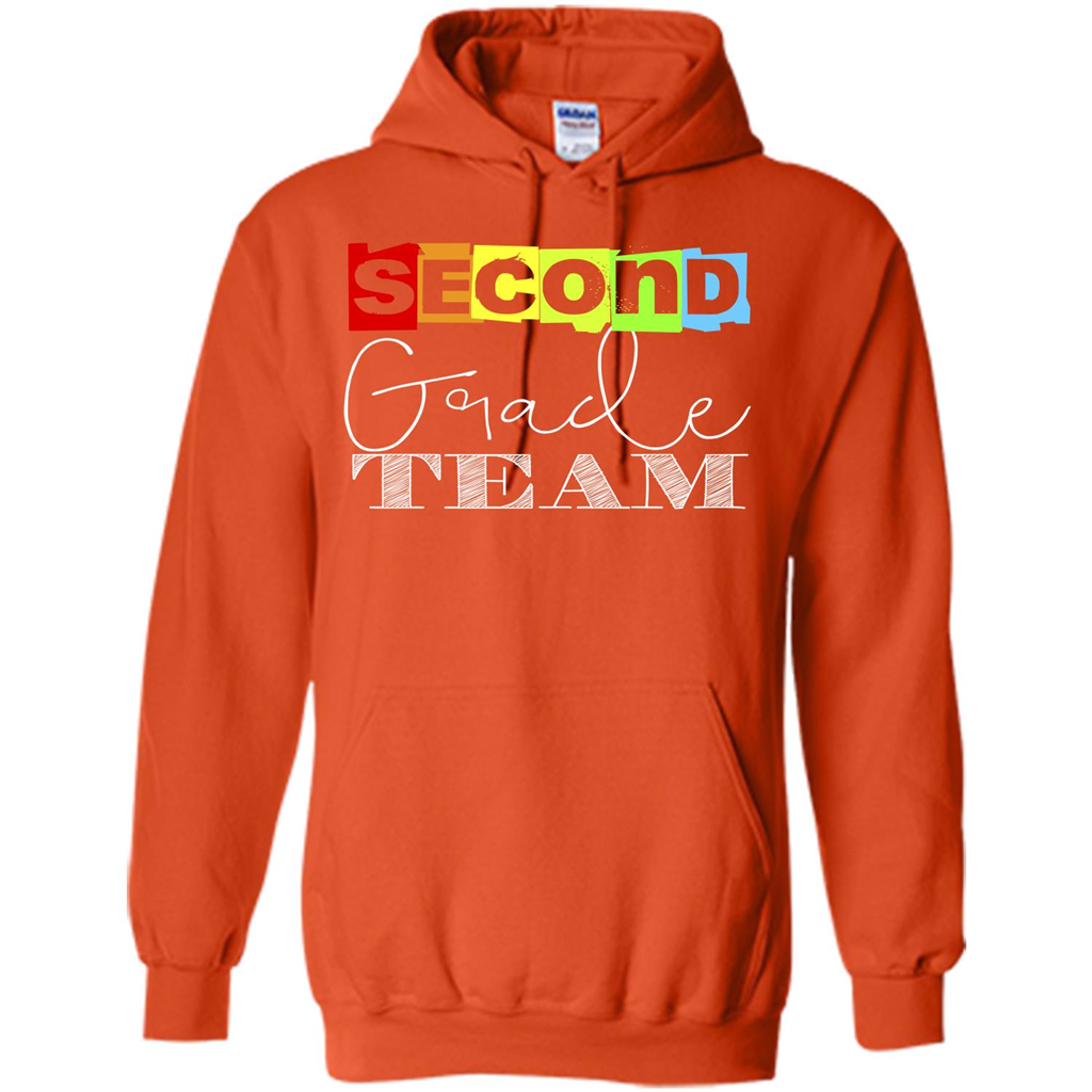 Second Grade Team T-shirt School Day T-shirt Orange