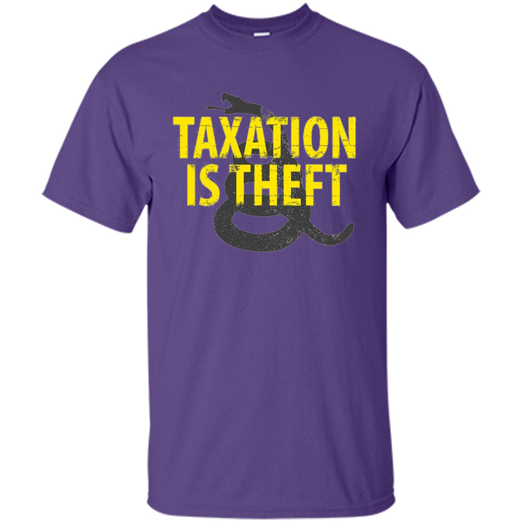 Being Libertarian - Taxation Is Theft T-shirt Purple