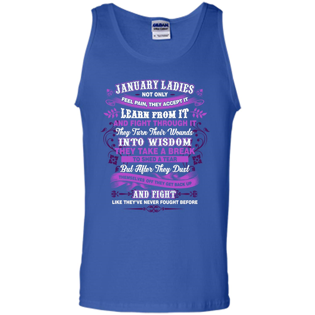 January Ladies T-shirt January Lady Facts Royal