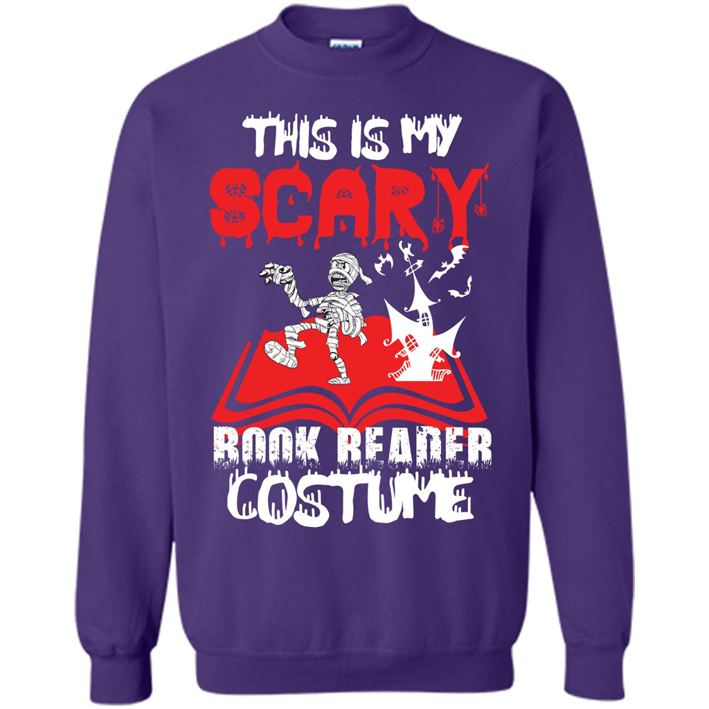 Halloween T-shirt This Is My Scary Book Reader Costume T-shirt Orange