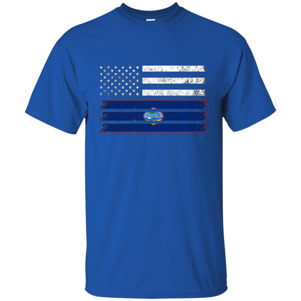 Guamanian American Flag - USA Guam T-shirt Royal