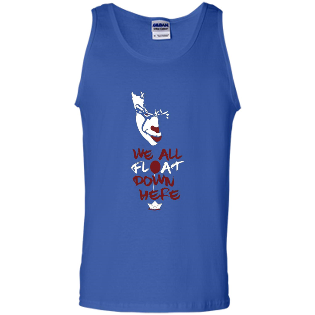 Scary Halloween T-shirt We All Float Down Here Royal