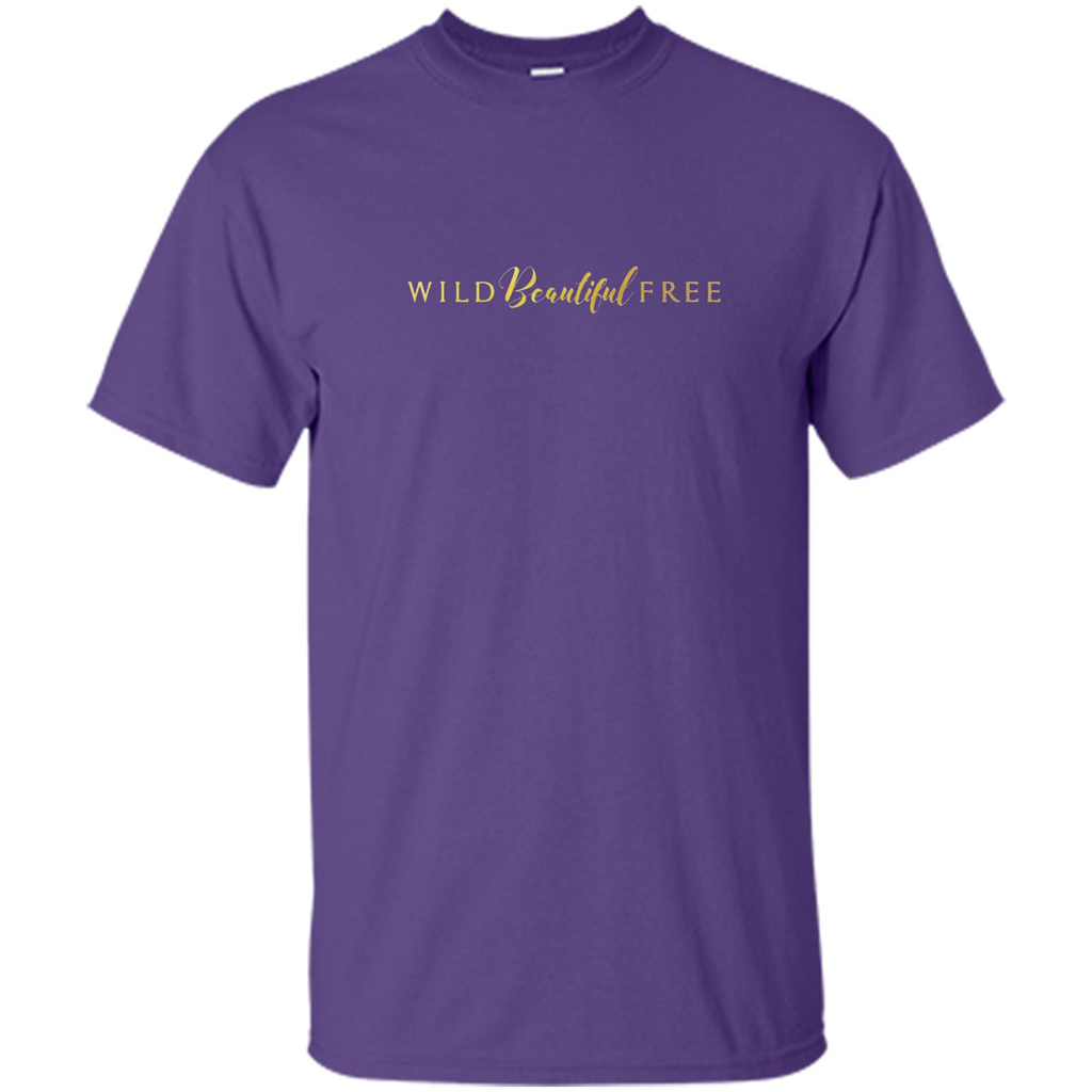 Wild Beautiful Free Logo T-shirt with Endangered Species Purple