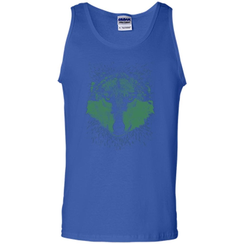 Wolf Head Animal T-shirt Royal