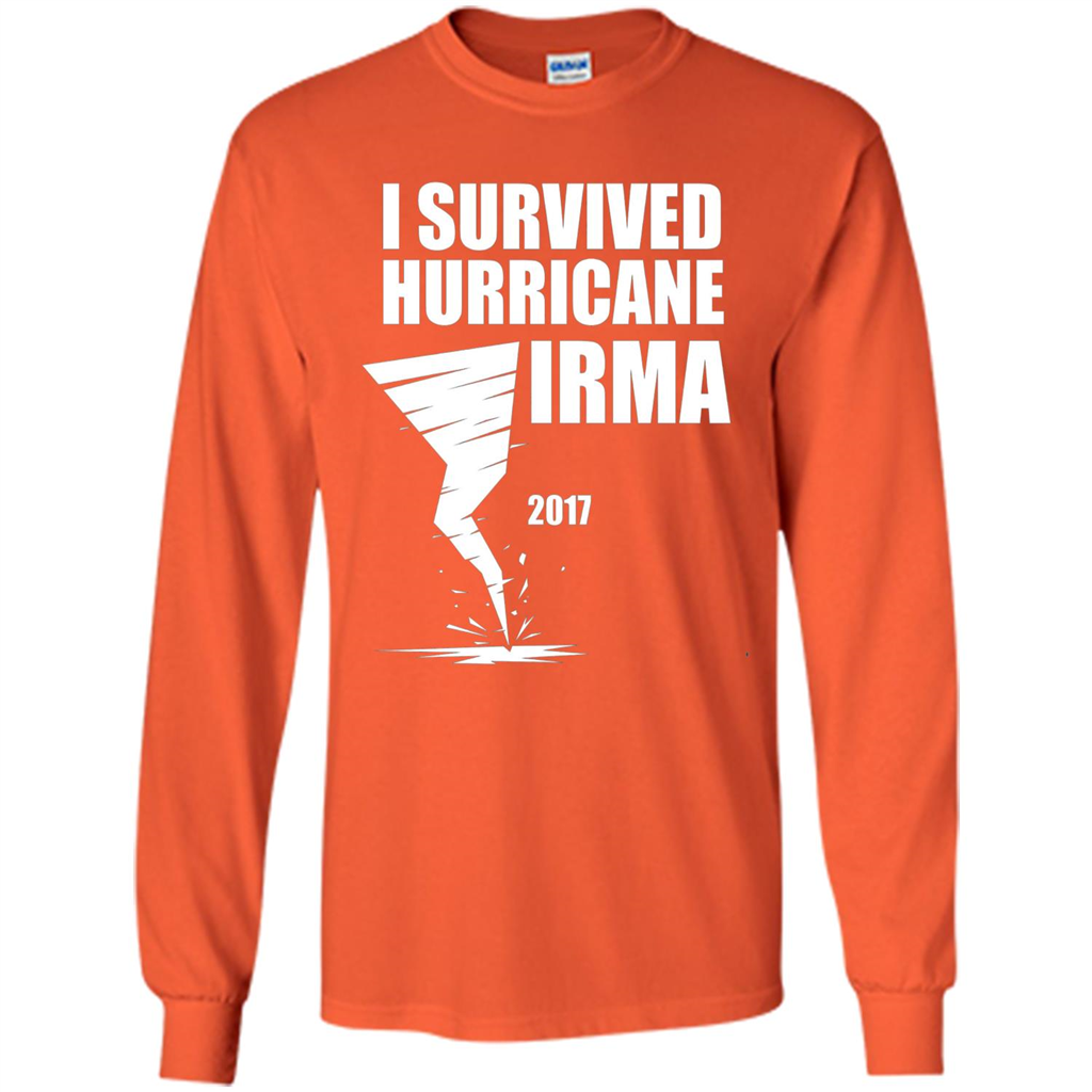 I Survived Hurricane Irma Graphic T-shirt Orange