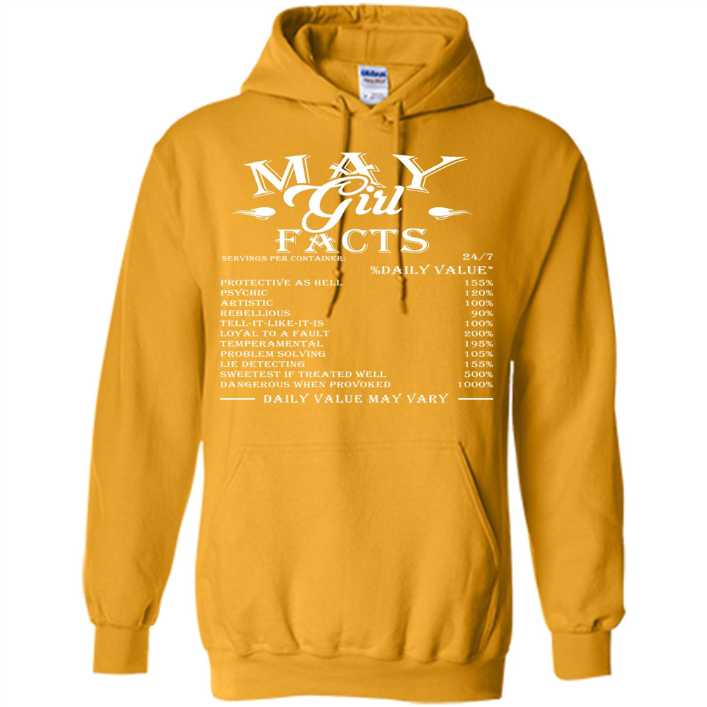 May Girl Facts T-shirt Gold