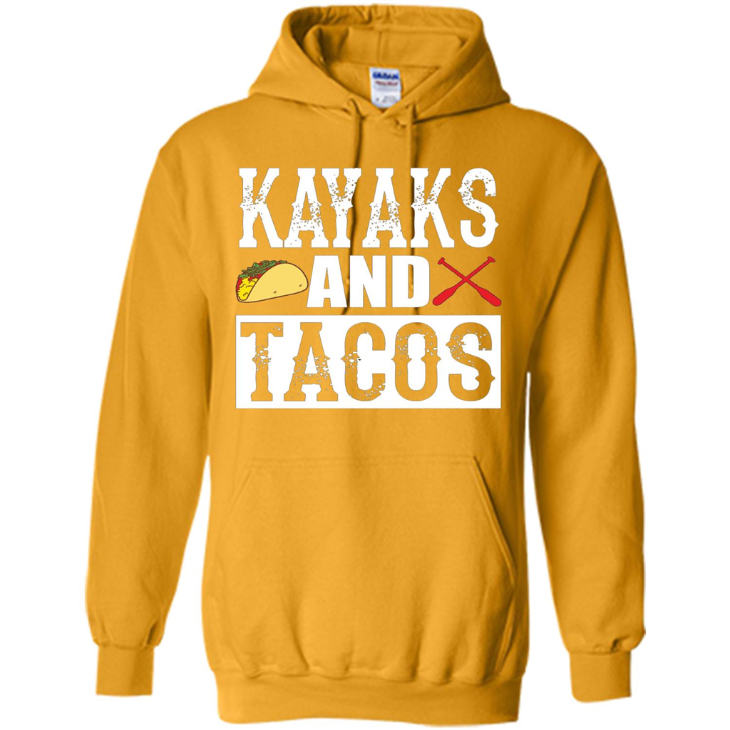 Funny Taco T-shirt Kayaks and Tacos Gold