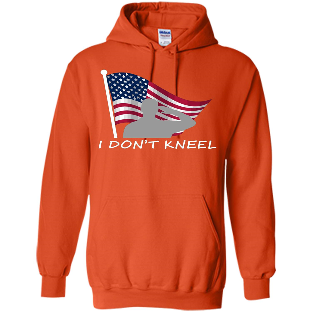 I Don't Kneel T-Shirt American Flag T-shirt Orange