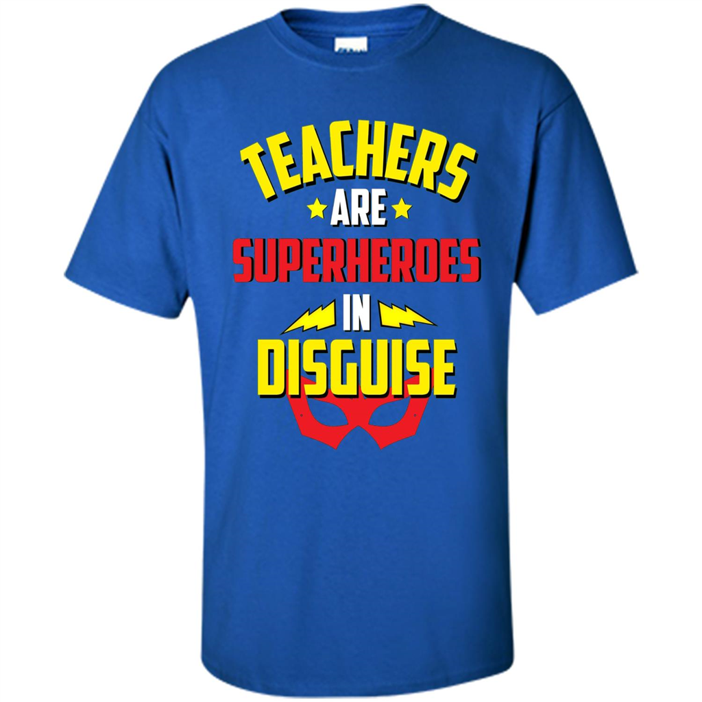 Funny Teacher Superpower Superhero In Disguise T-shirt Royal