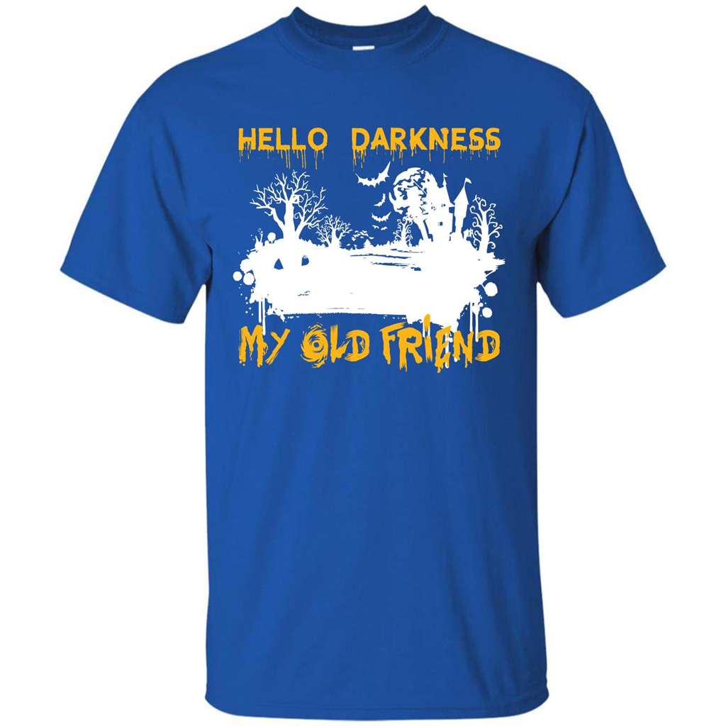 Halloween T-shirt Hello Darkness My Old Friend T-shirt Royal