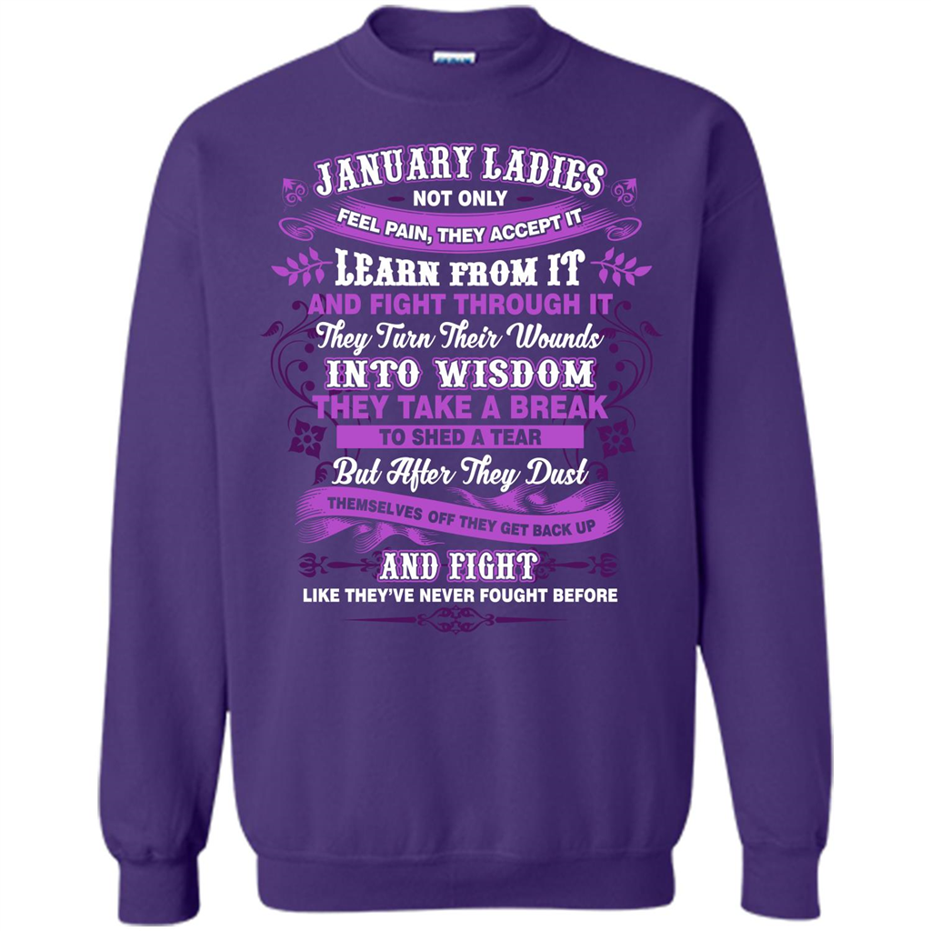 January Ladies T-shirt January Lady Facts Orange