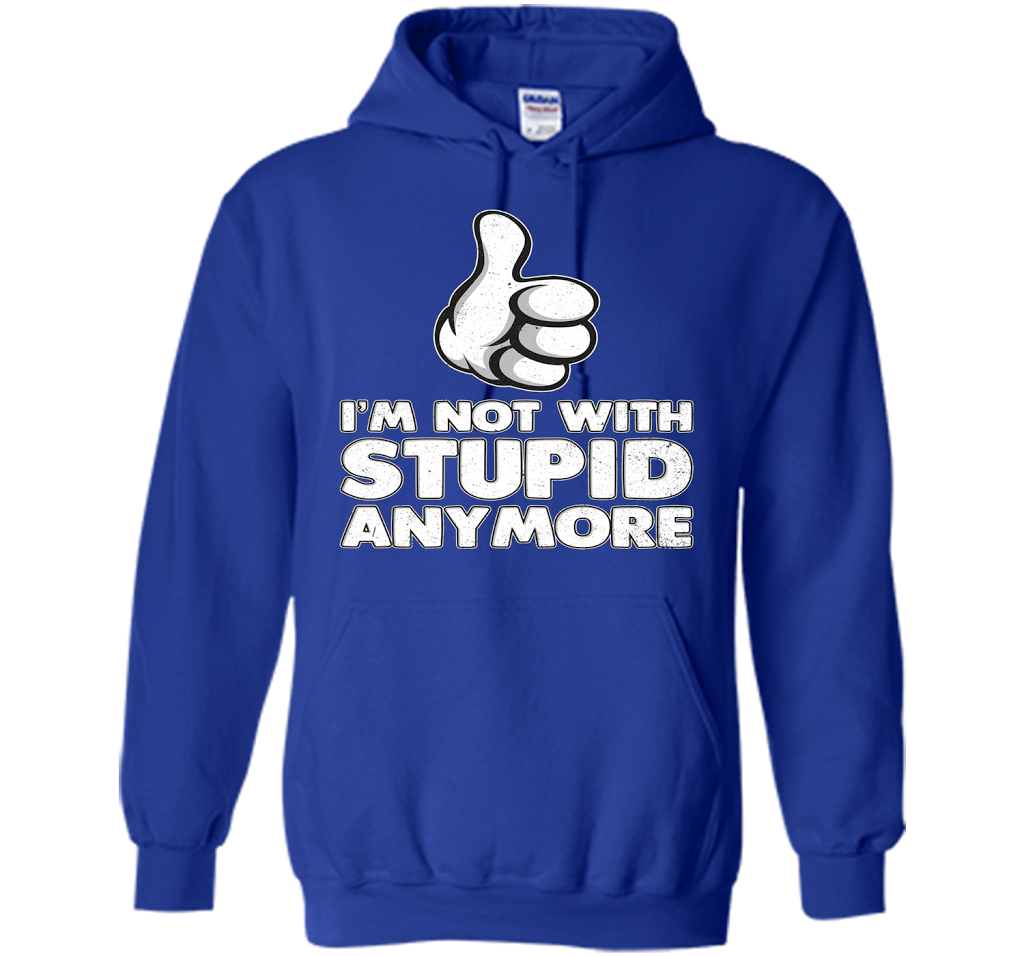 I'm Not With Stupid Anymore T-shirt Royal