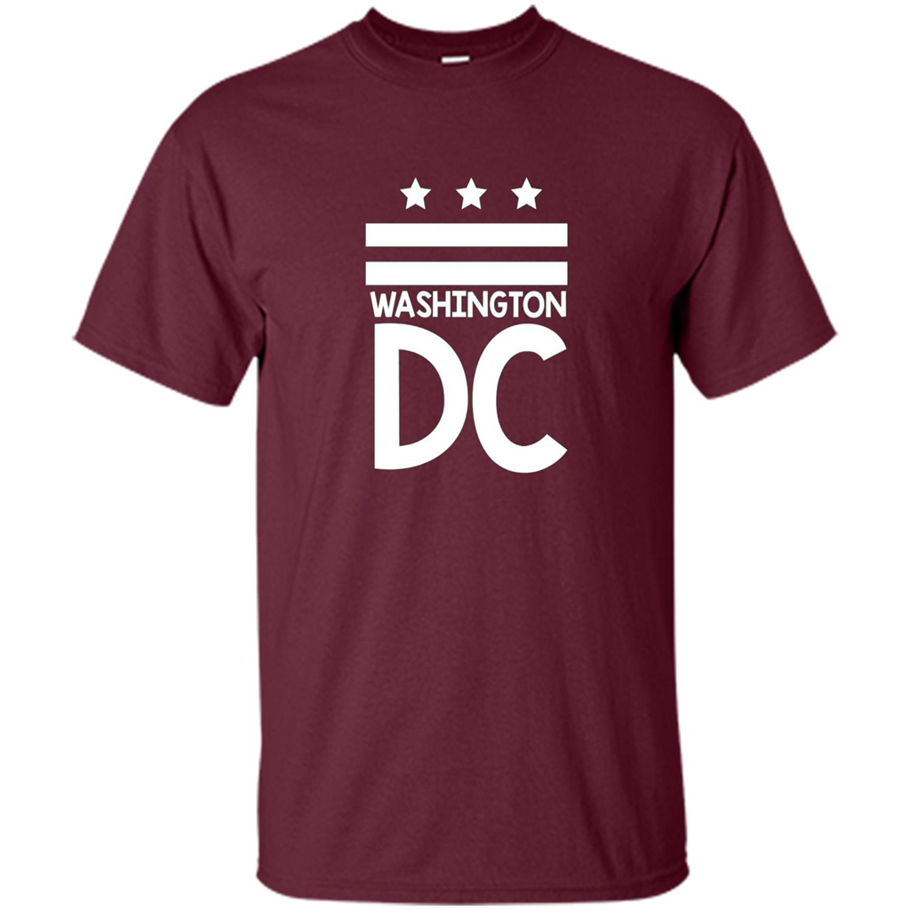 DC Flag T-shirt - Washington DC T-Shirt Maroon