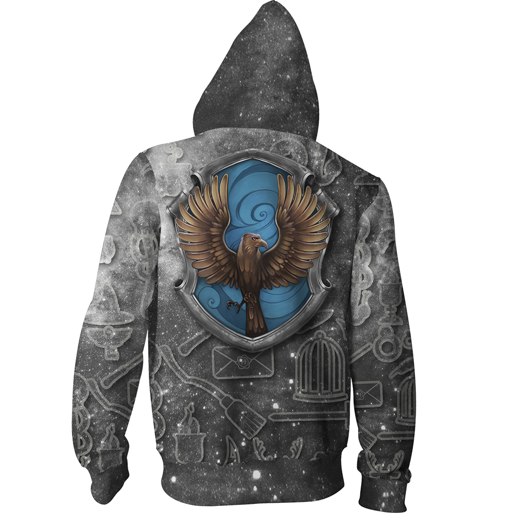 Ravenclaw Logo Harry Potter New Collection Zip Up Hoodie