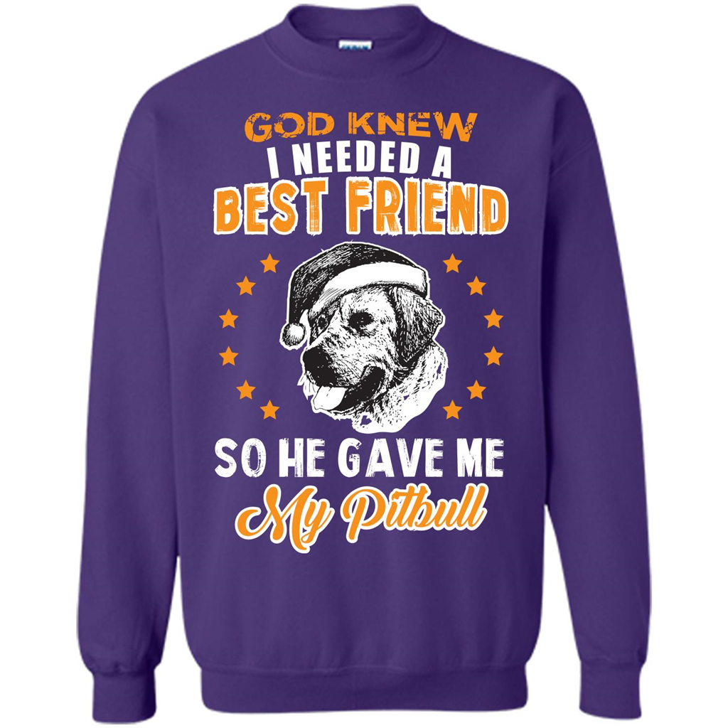 Pitbull T-shirt God Knew I Needed A Best Friend
