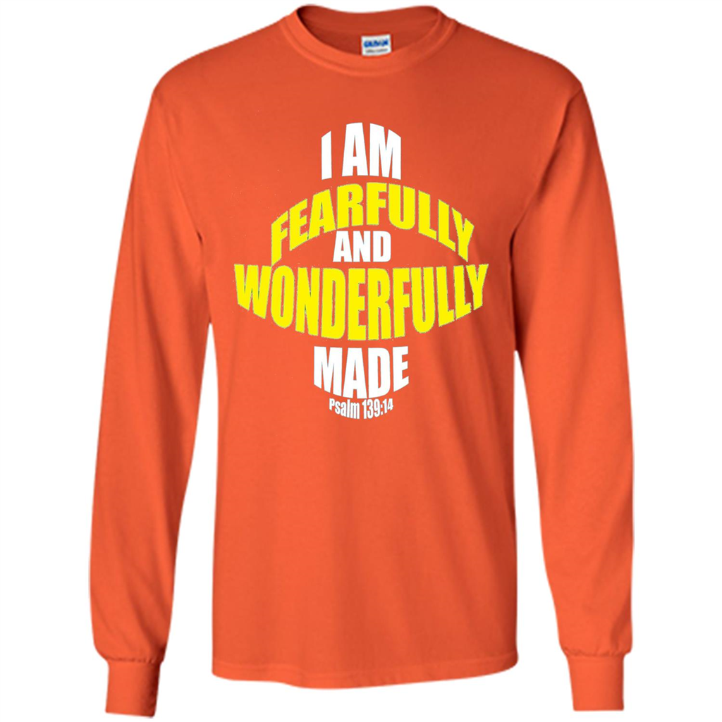 Fearfully And Wonderfully Made Christian T-Shirt Orange