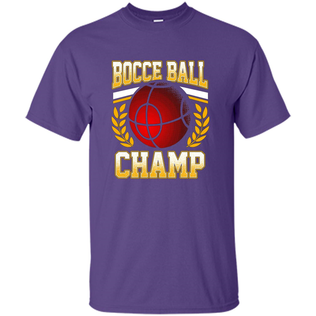 Bocce Ball Champ T-Shirt Bocce Ball Player Purple