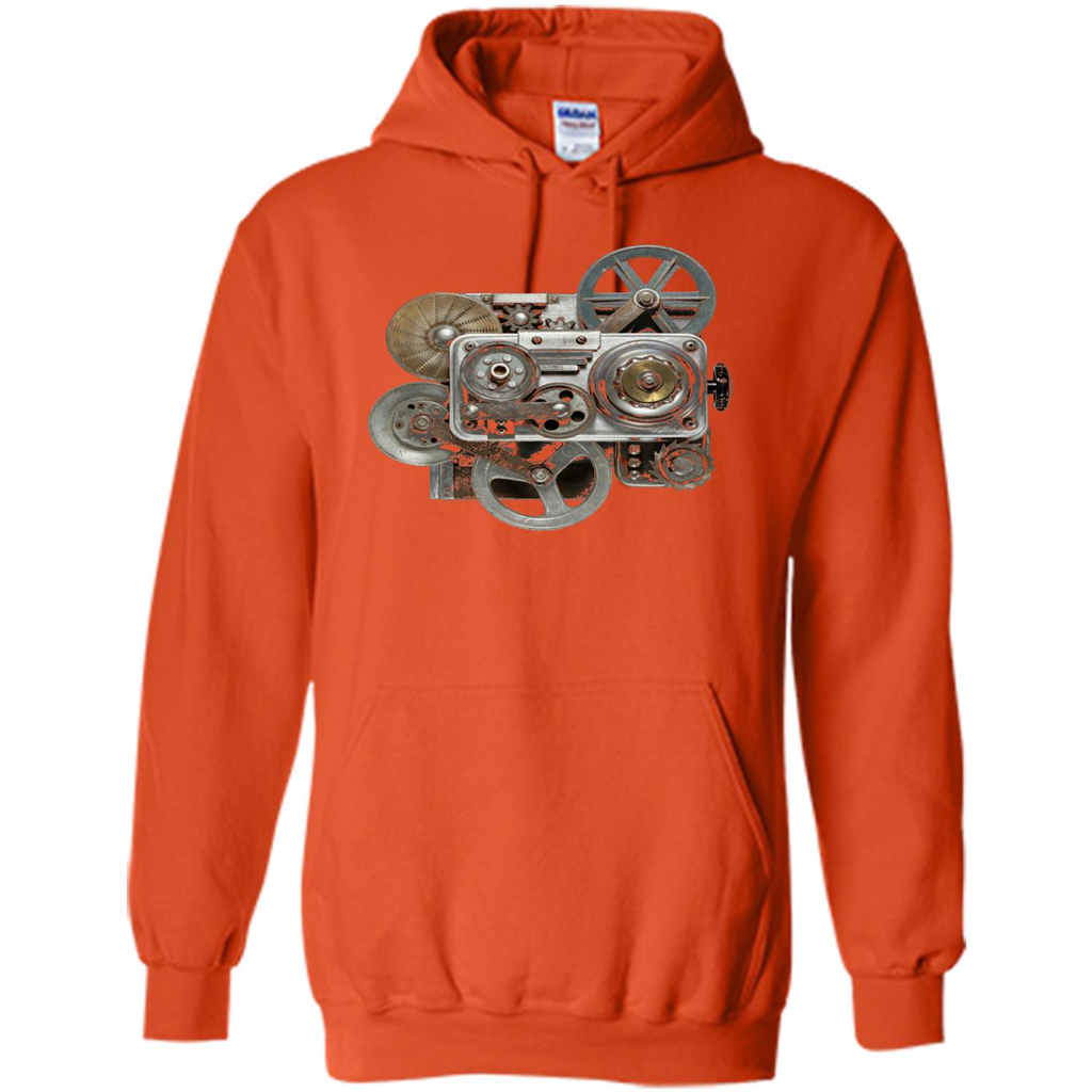 Steampunk Mechanical Gears T-Shirt Orange