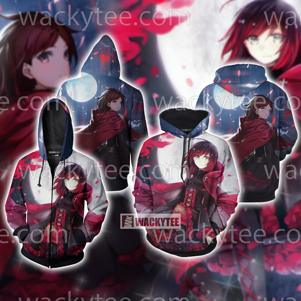 RWBY Ruby Rose 3D Zip Up Hoodie
