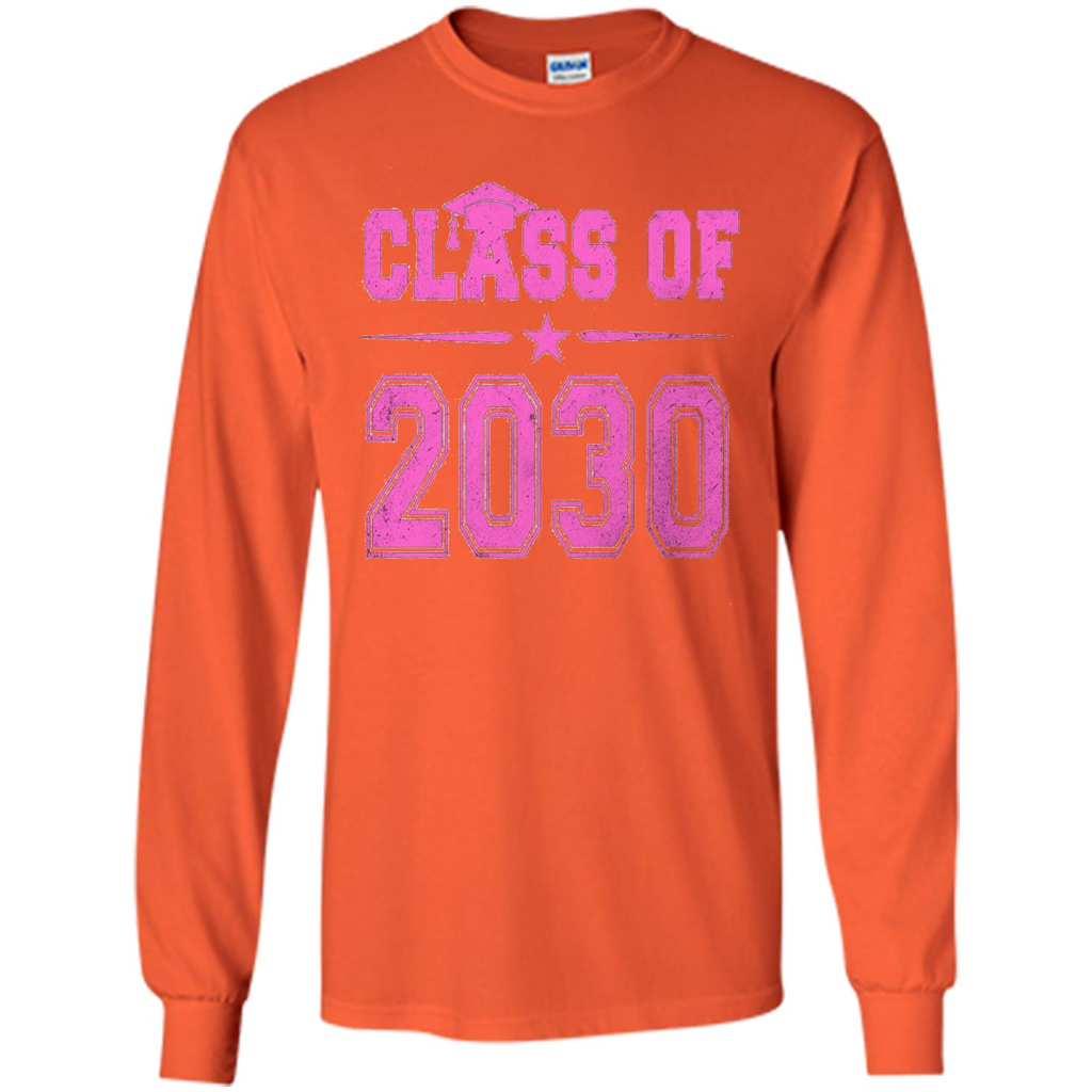 Class of 2030 Pink Girls T-shirt Orange