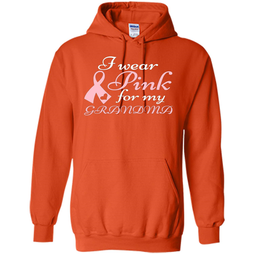 Breast Cancer T-Shirt I Wear Pink For My Grandma Orange