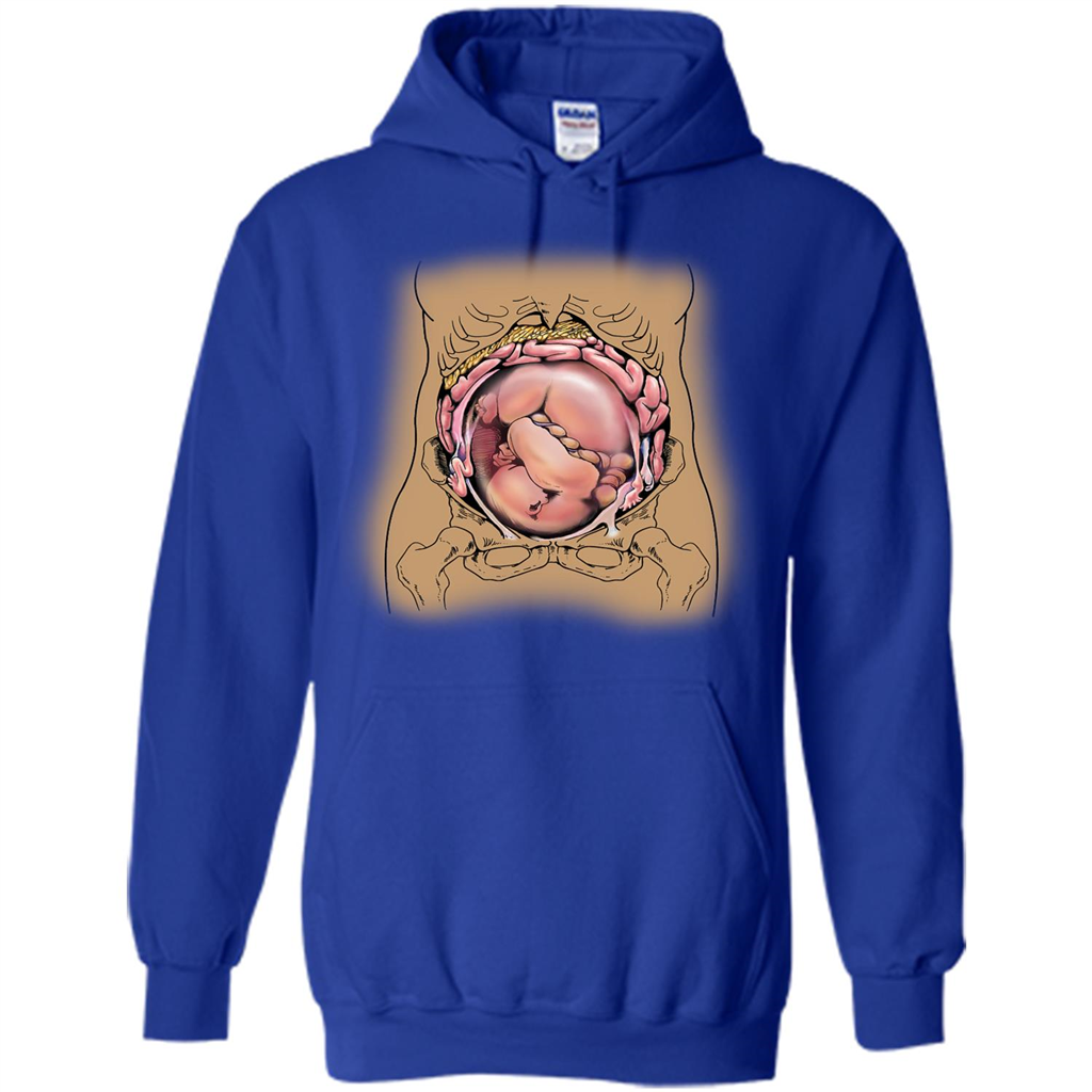 Anatomy T-shirt Fetus In Utero Royal