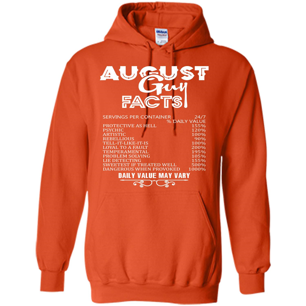 August Guy Facts T-shirt Orange