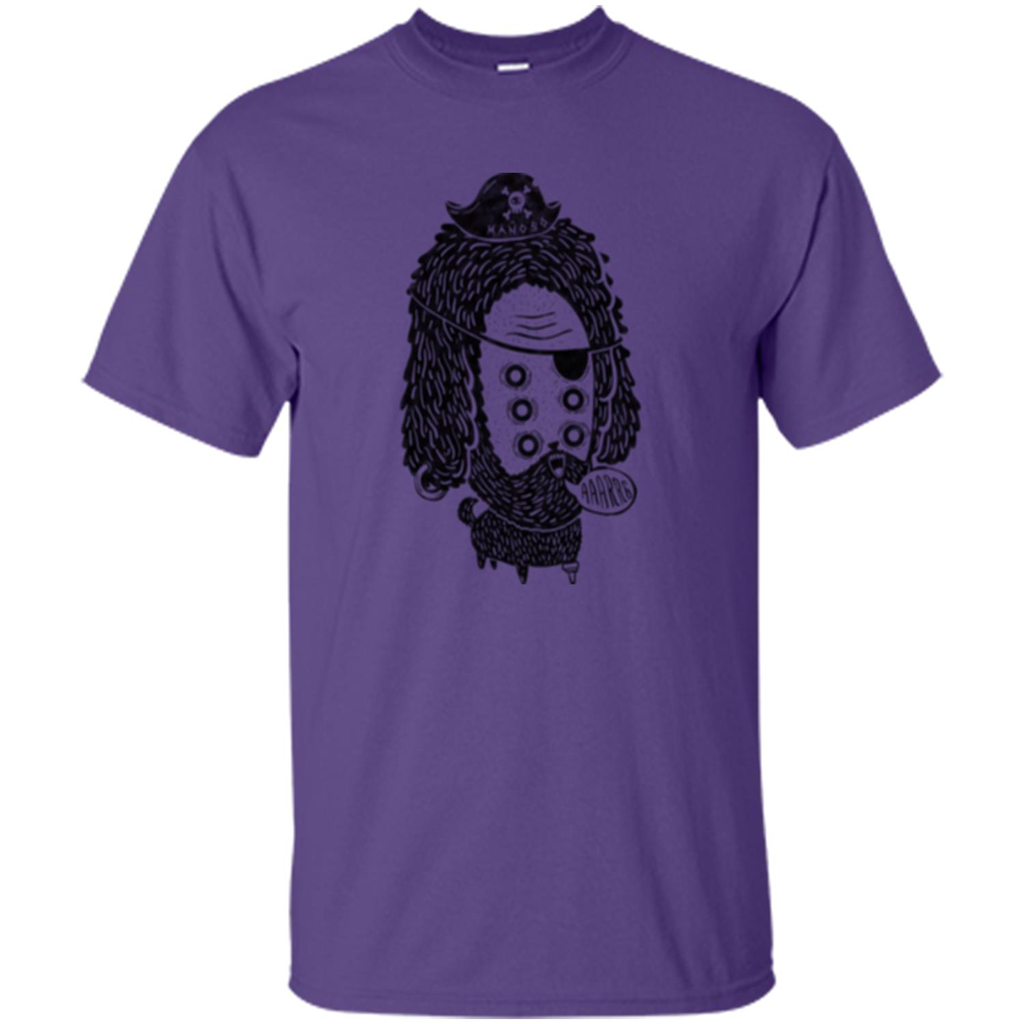 Mutant Pirate Dog T-shirt Purple