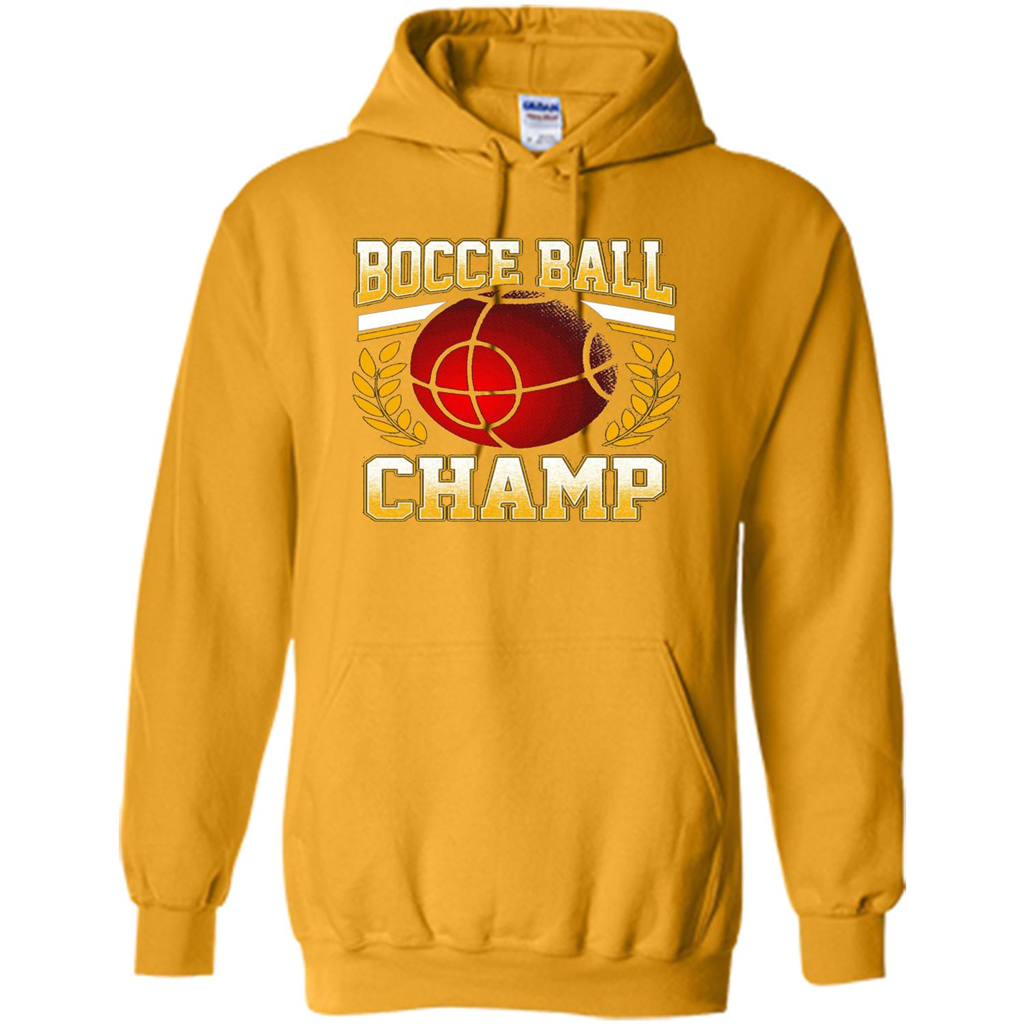 Bocce Ball Champ T-Shirt Bocce Ball Player Gold