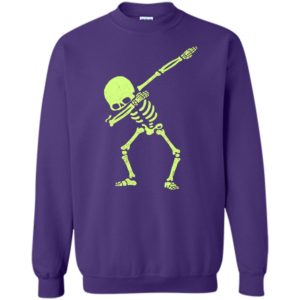 Dabbing Skeleton T-shirt Dab Hip Hop Skull Dabbing T-shirt Orange
