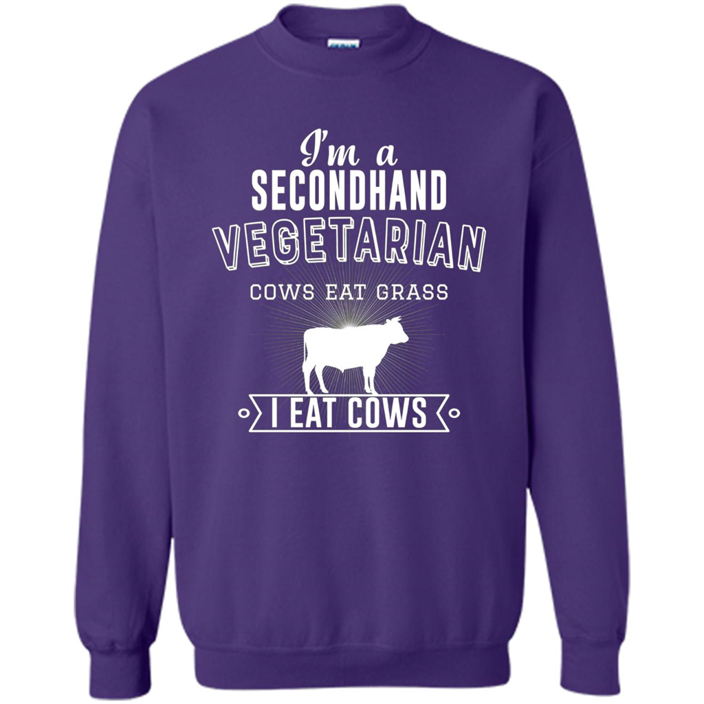 Secondhand Vegetarian T-shirt Funny Vegetarian T-shirt Orange