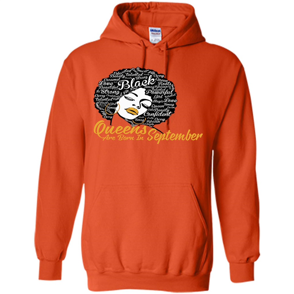Queen Are Born In September T-shirt Orange