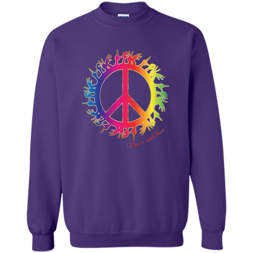 Peace and Love American Sign Language ASL T-shirt Orange