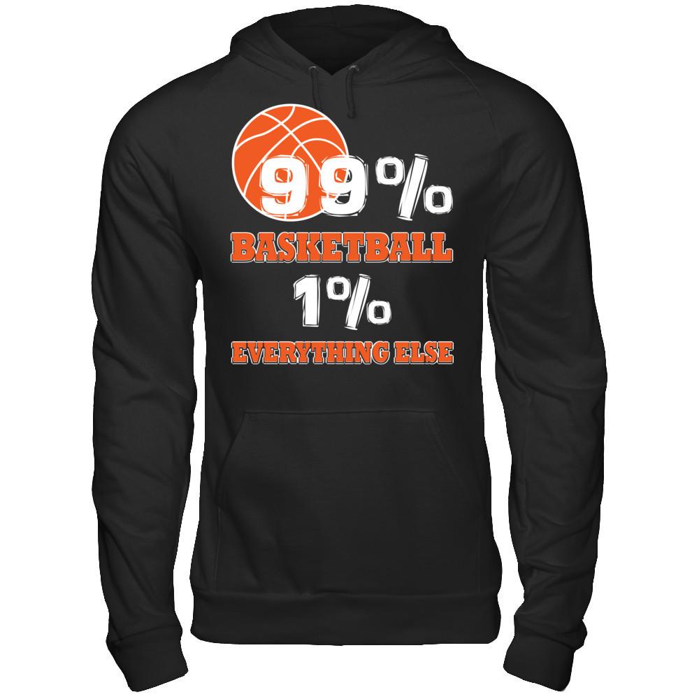 Basketball Lover T-shirt 99% Basketball 1% Everything Else Gildan - Pullover Hoodie Black