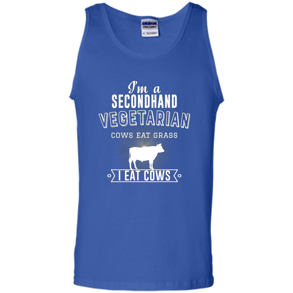 Secondhand Vegetarian T-shirt Funny Vegetarian T-shirt Royal