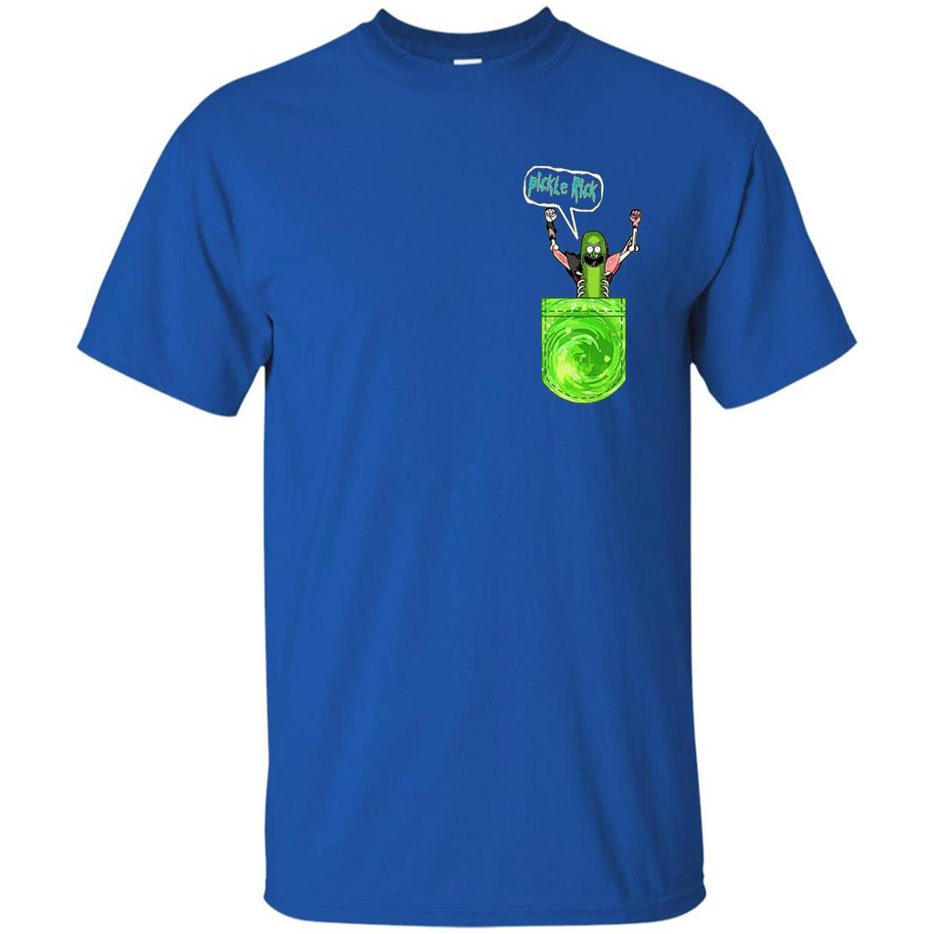 Pickle Funny Rick Pocket T-shirt TV Series T-shirt Royal