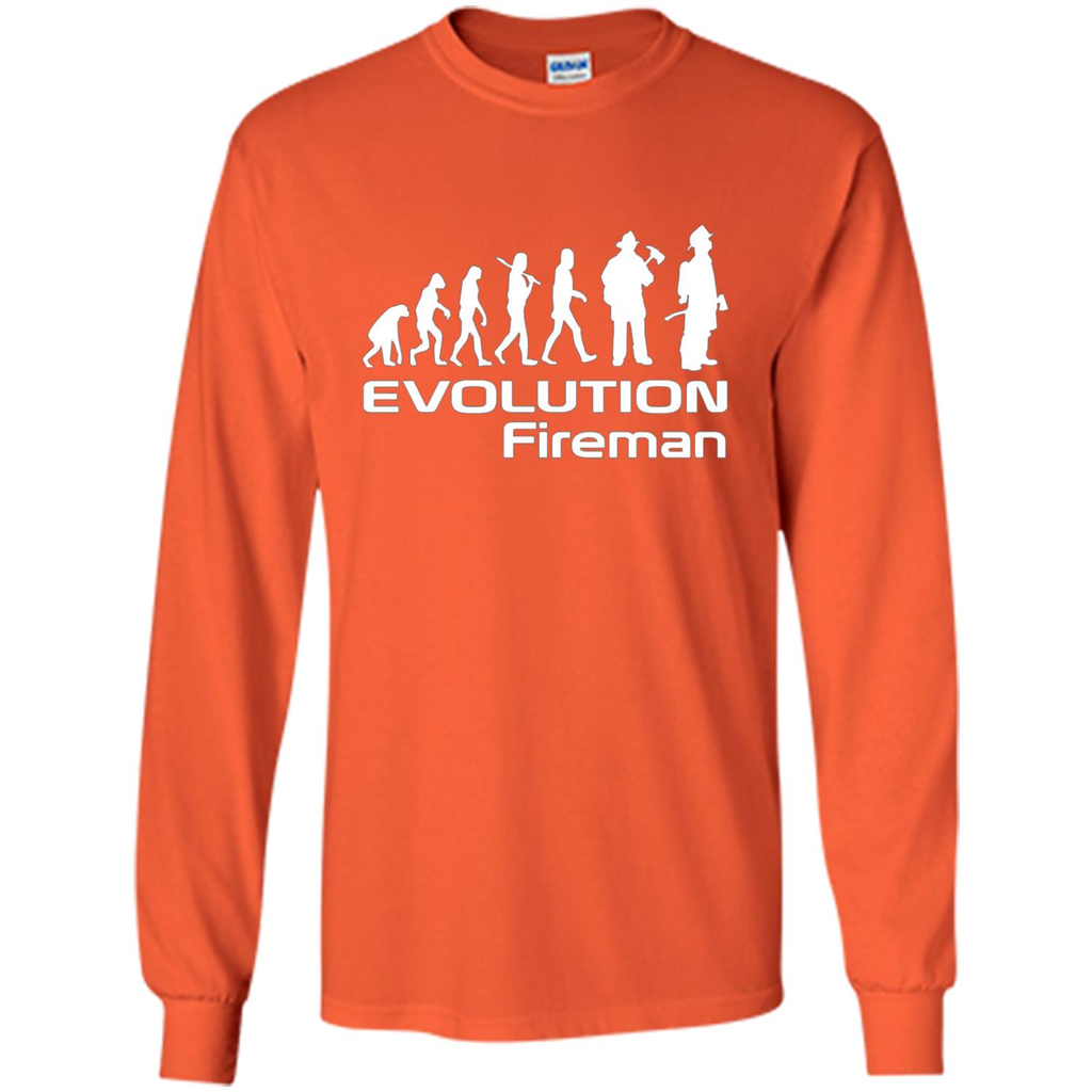 Firefighter T-shirt - Evolution Fireman T-shirt Orange