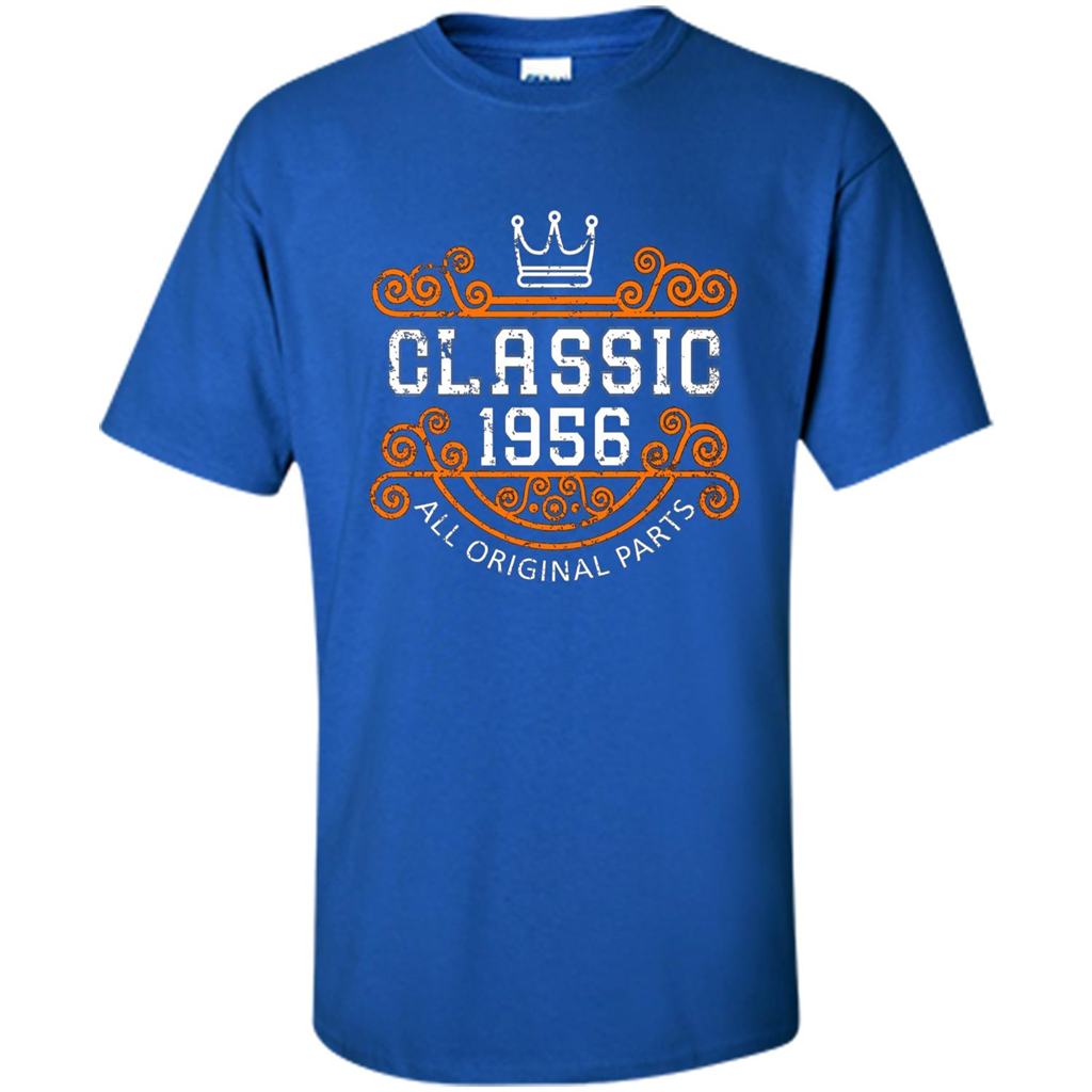 Birthday Gift Classic 1956 All Original Parts T-shirt Royal