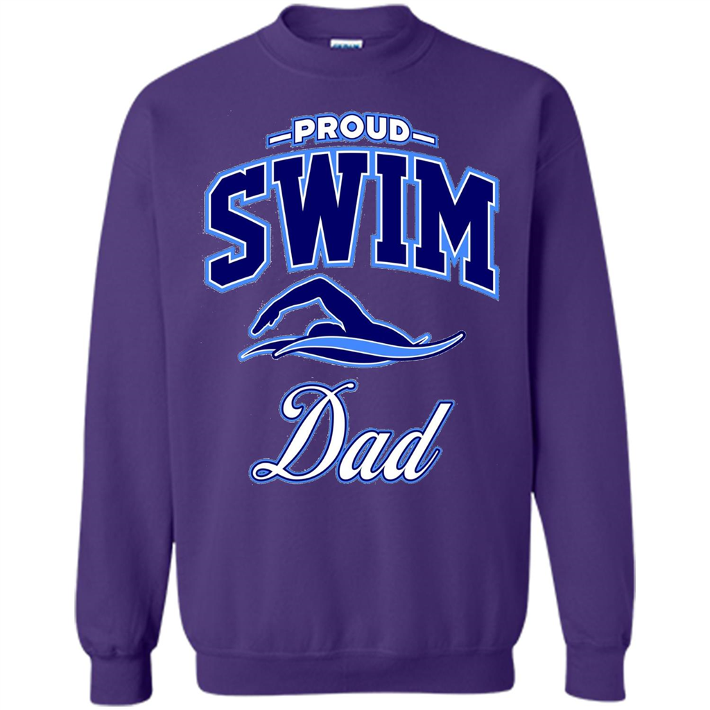 Men's Proud Swim Dad T-shirt Orange