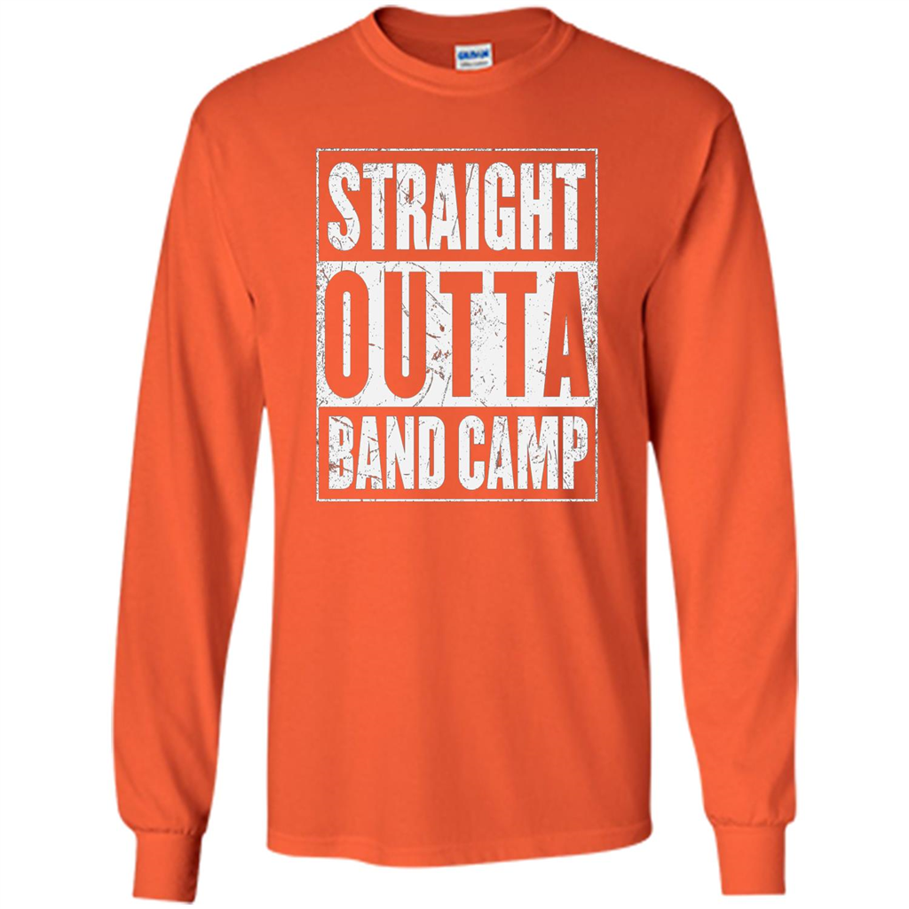 Straight Outta Band Camp T-shirt Camping T-shirt Orange