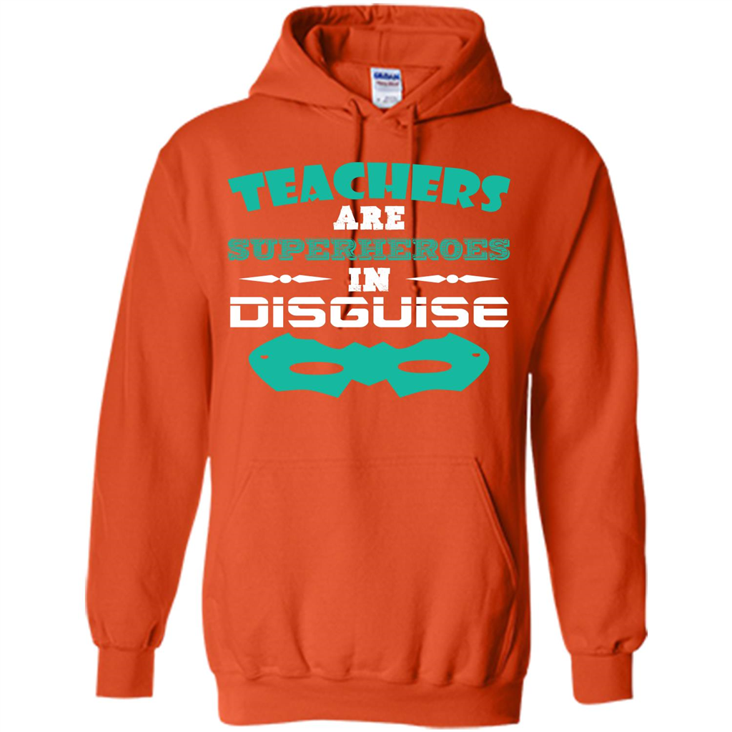 Teacher T-shirt Teachers Are Superheroes In Disguise Orange