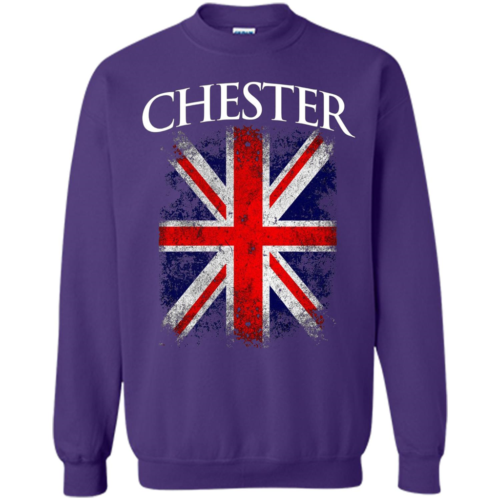 Chester England British Flag T-shirt Orange