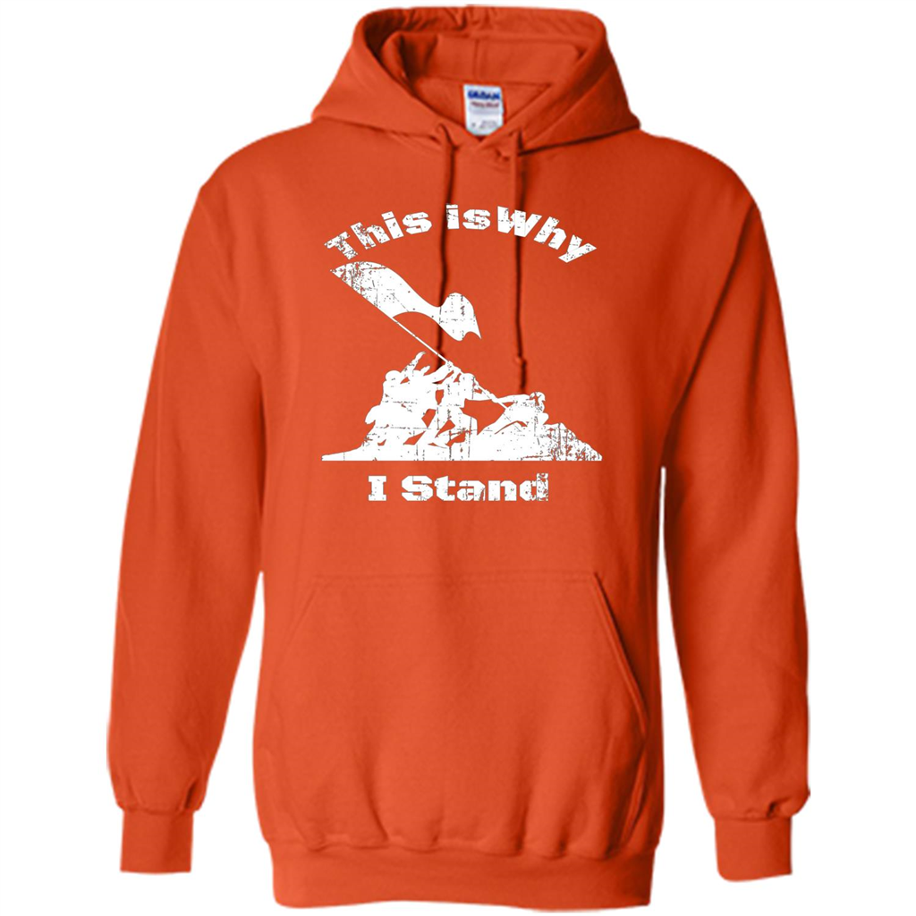 Military T-Shirt This Is Why I Stand Orange