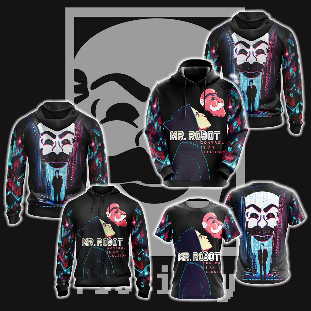 Mr Robot Unisex Zip Up Hoodie