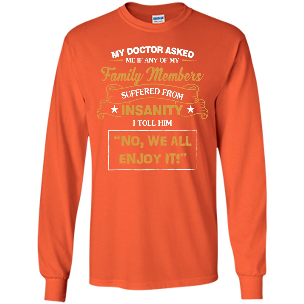 Family T-shirt We All Enjoy It Orange