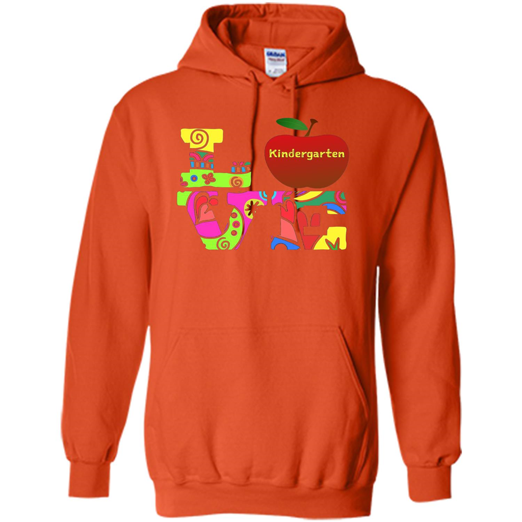 Kindergarten LOVE T-shirt School Day T-shirt Orange