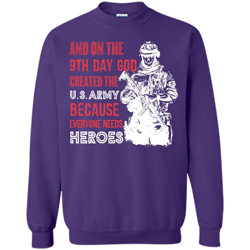 Military T-shirt And On The 9th Day God Created The U S Army Orange