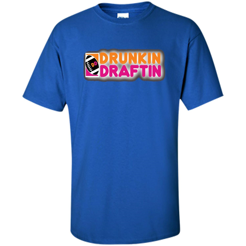 Drunkin' Draftin' T-shirt Funny Fantasy Football Draft T-shirt Royal