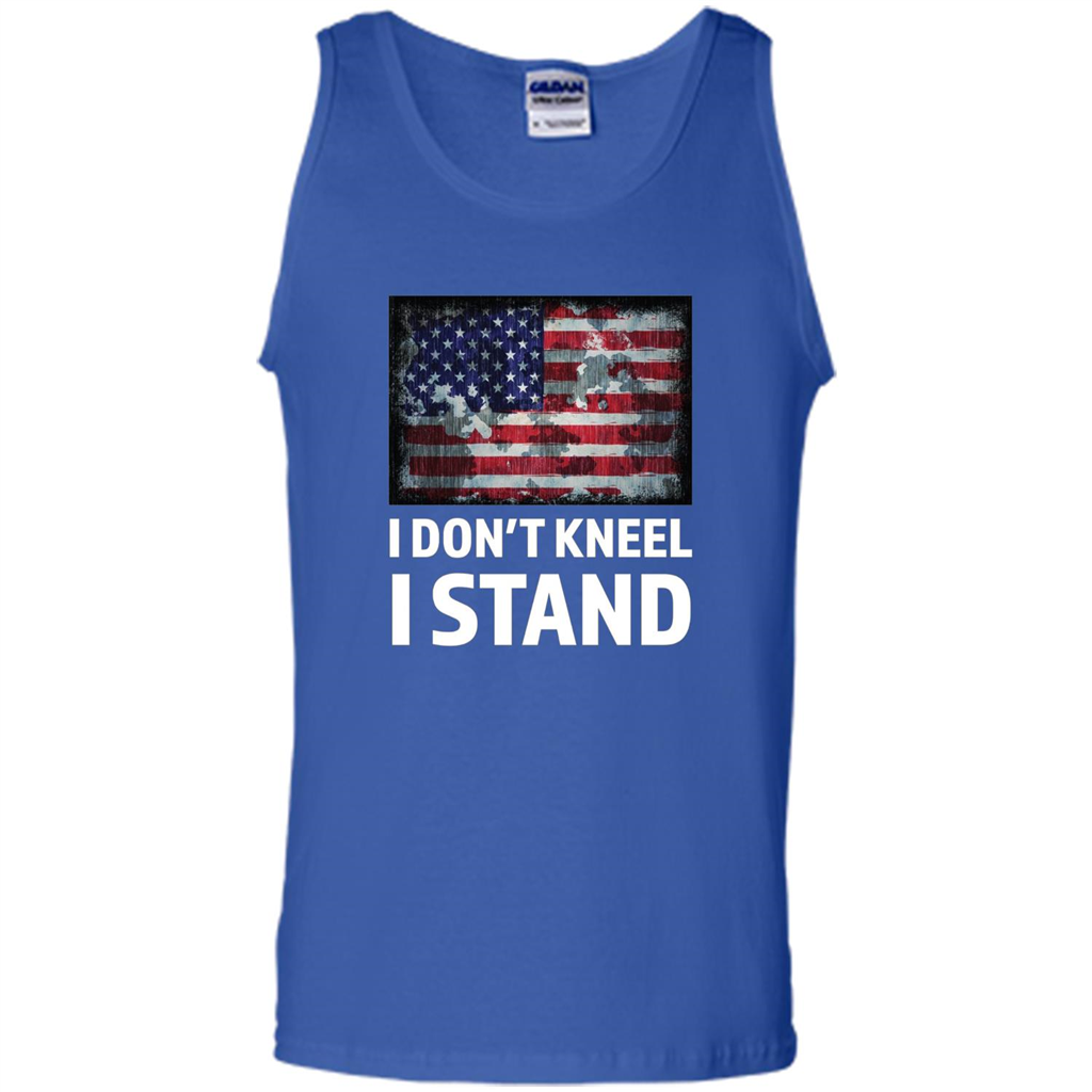 Military T-shirt I Don't Kneel I Stand T-shirt Royal